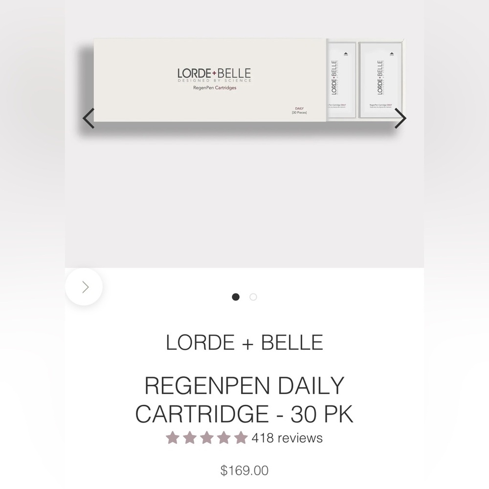 Lorde + Belle RegenPen Daily Cartridge - 30 PK (30 day supply)